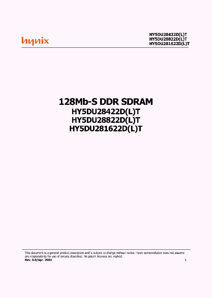 HY5DU281622DLT_401808.PDF Datasheet