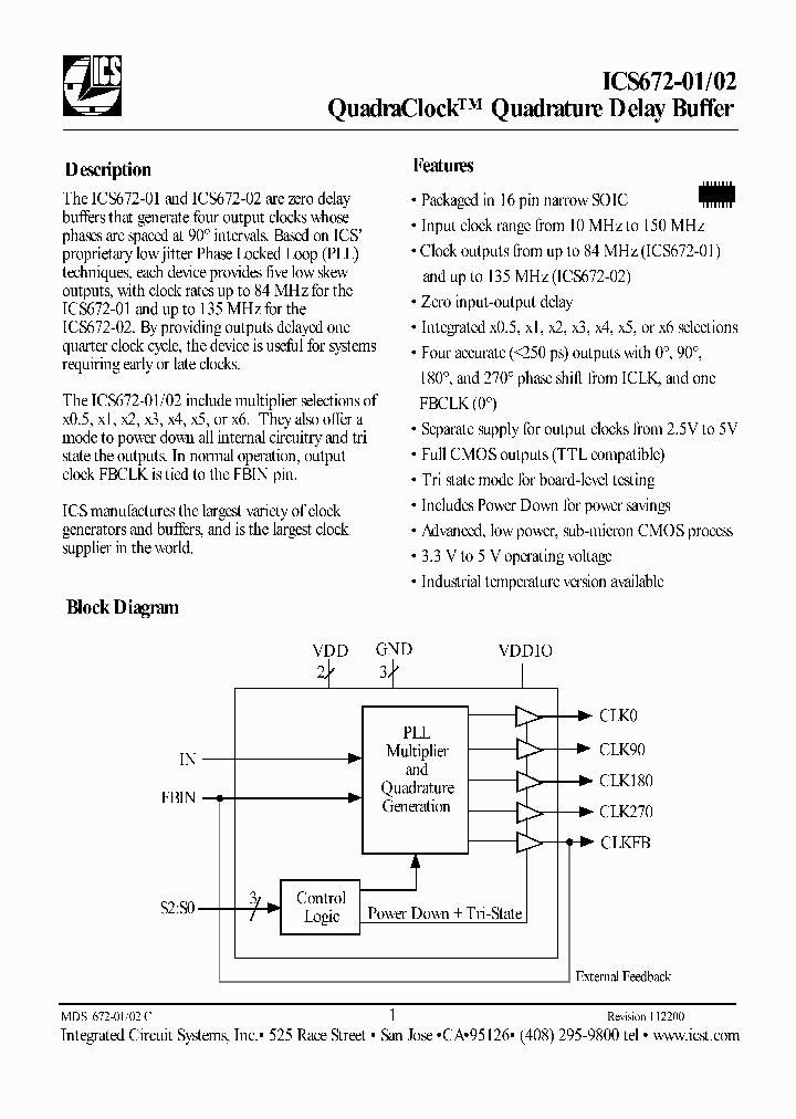 ICS672M-02I_722114.PDF Datasheet
