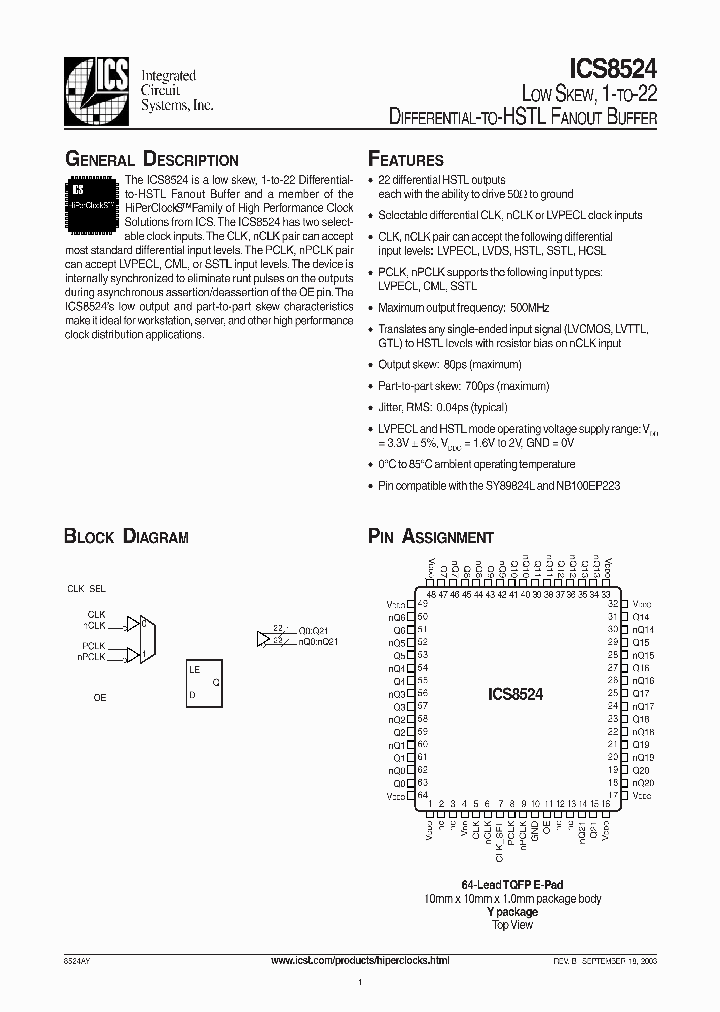ICS8524AYT_585692.PDF Datasheet