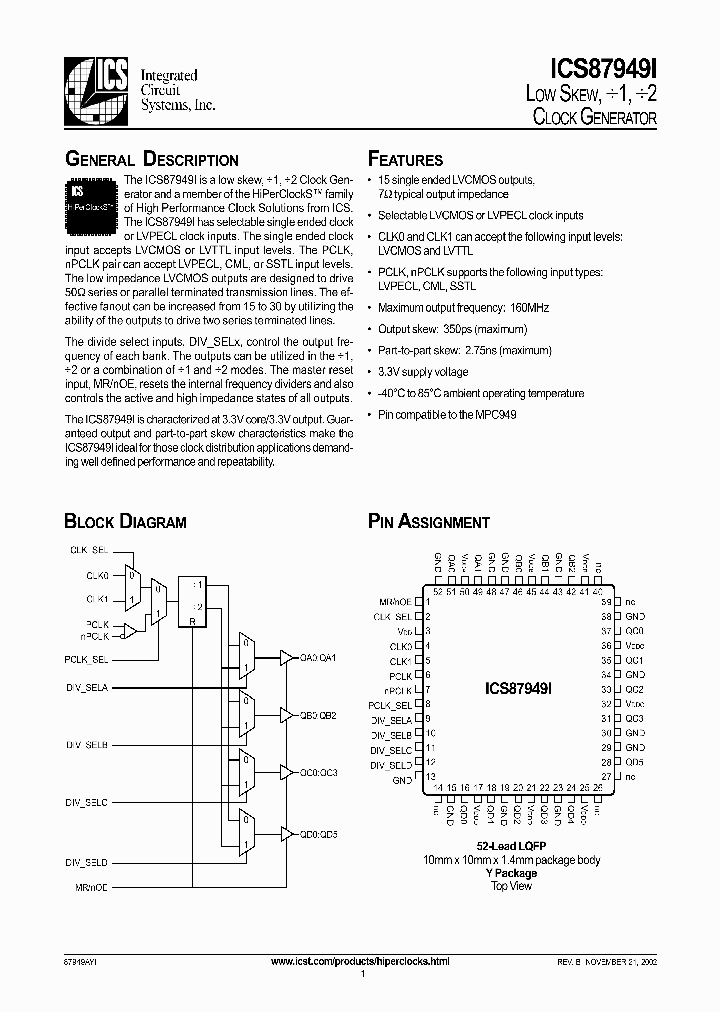 ICS87949I_586533.PDF Datasheet