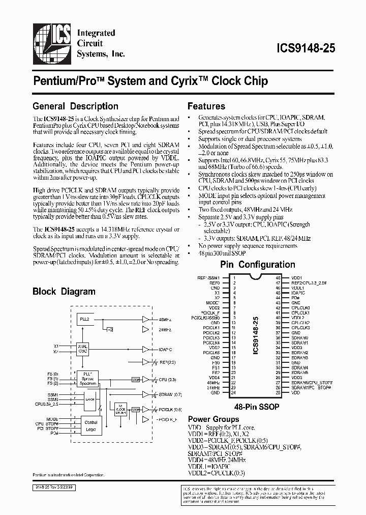 ICS9148-25_583066.PDF Datasheet