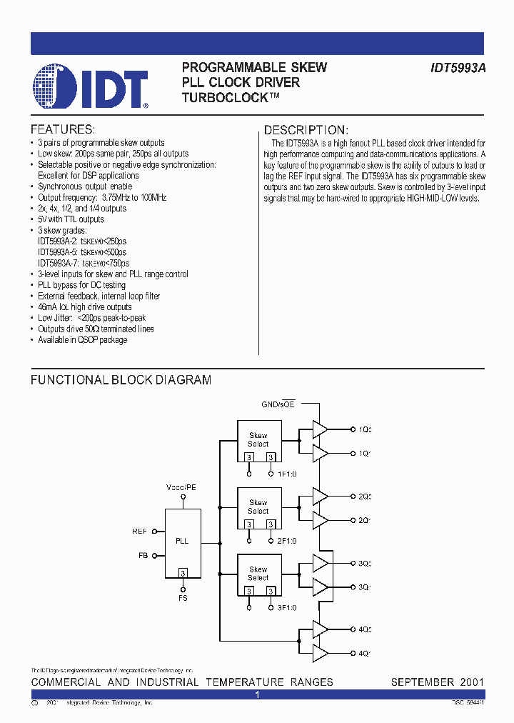 IDT5993A-5QI_767127.PDF Datasheet