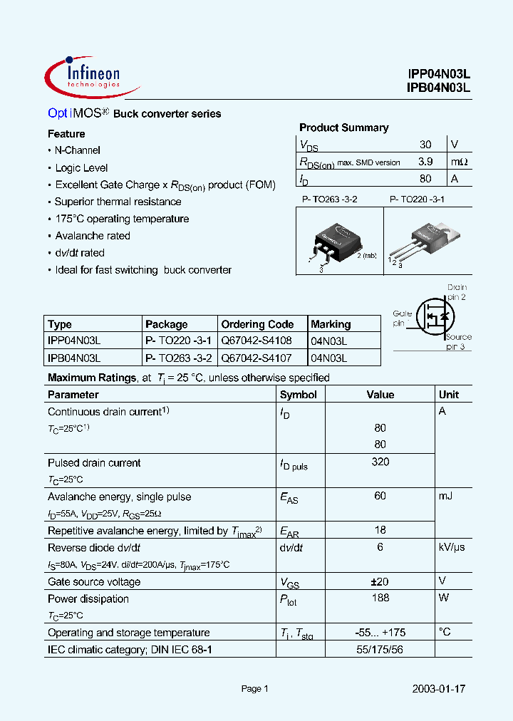 IPB04N03L_121350.PDF Datasheet