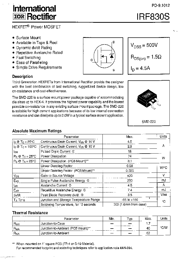IRF830S_158882.PDF Datasheet