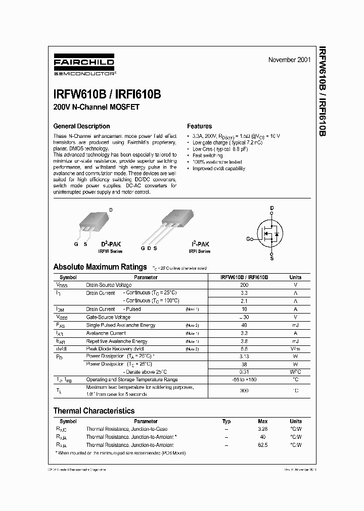 IRFW610B_181838.PDF Datasheet