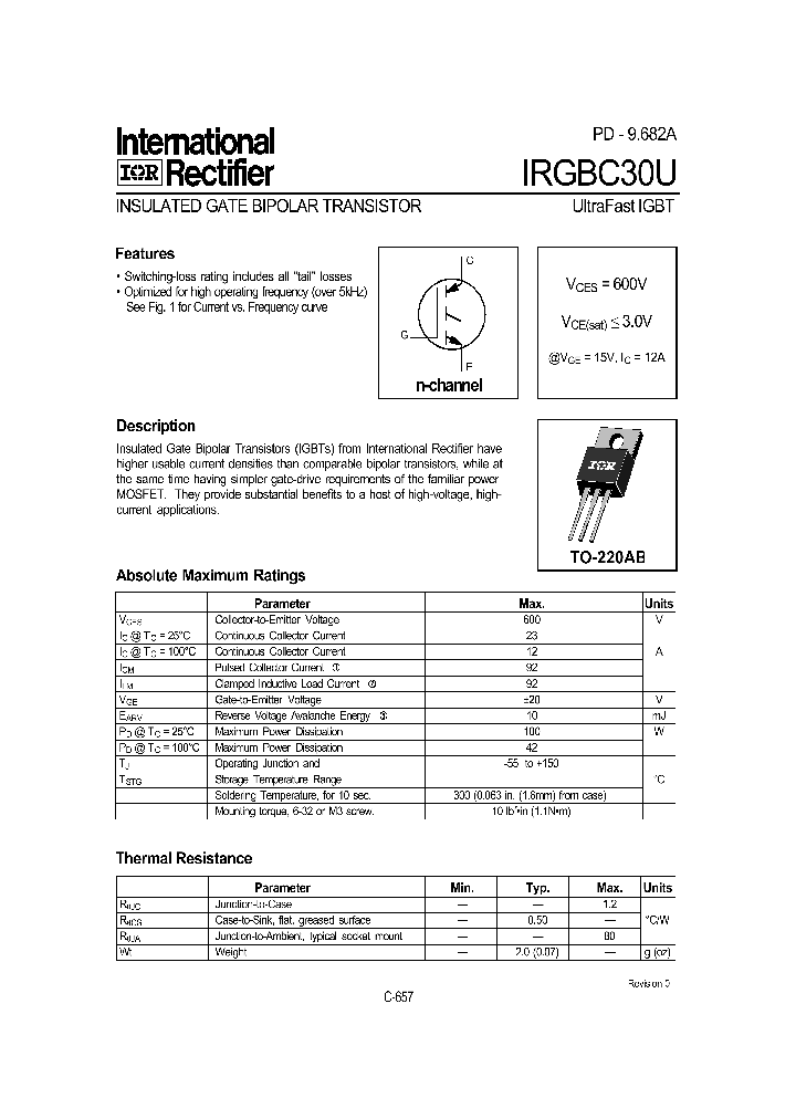 IRGBC30U_562577.PDF Datasheet
