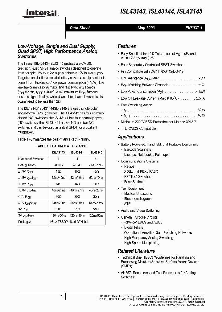 ISL43144_224297.PDF Datasheet