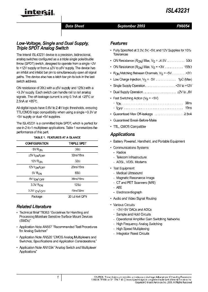 ISL43231IR_719672.PDF Datasheet
