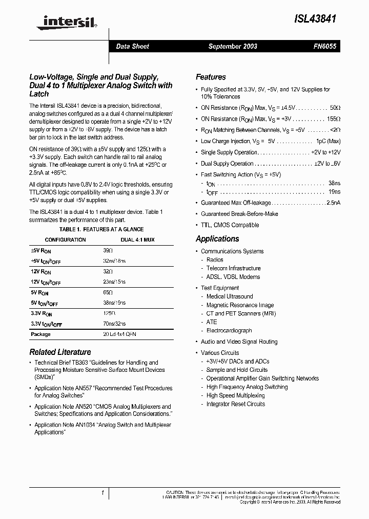 ISL43841_719607.PDF Datasheet