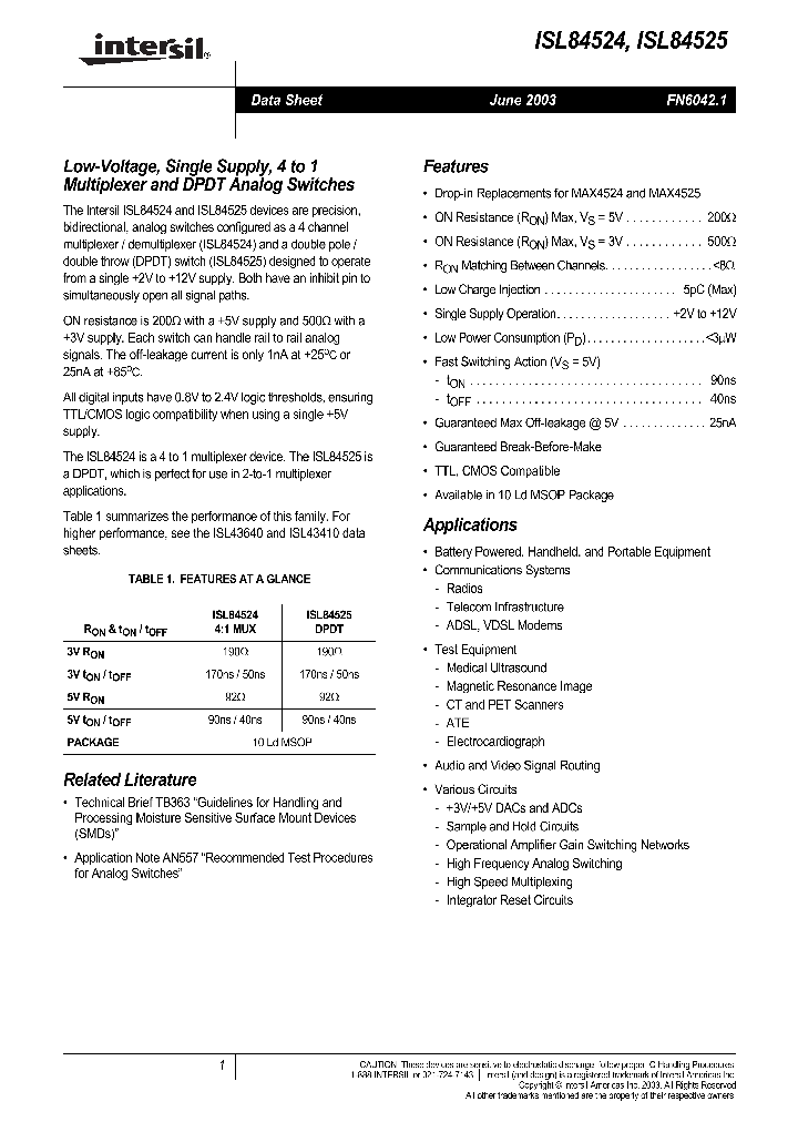 ISL84525IU_585693.PDF Datasheet