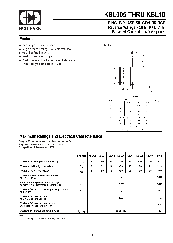 KBL005_620190.PDF Datasheet
