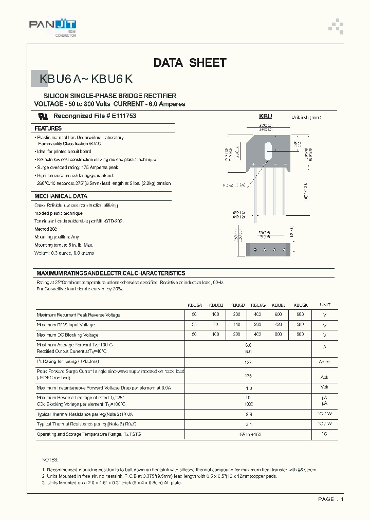 KBU6B_437417.PDF Datasheet