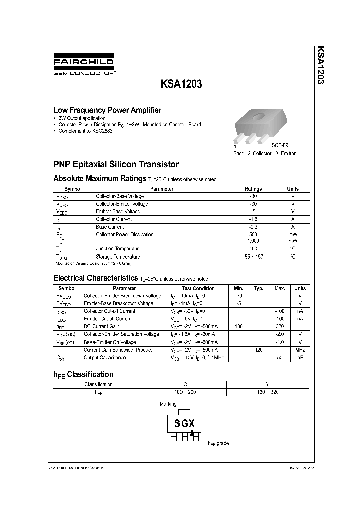 KSA1203_703711.PDF Datasheet