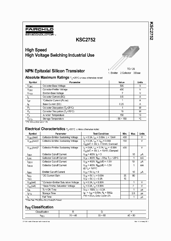 KSC2752_593401.PDF Datasheet
