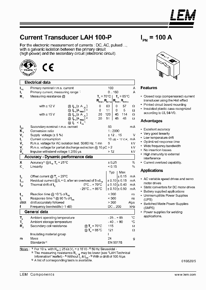 LAH100-P_700857.PDF Datasheet