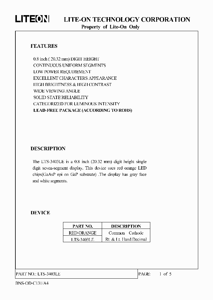 LTS-3403LE_612697.PDF Datasheet