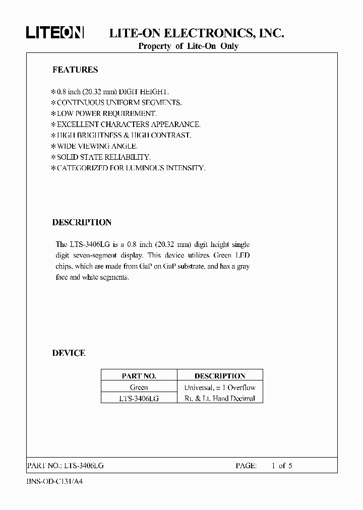 LTS-3406LG_584729.PDF Datasheet