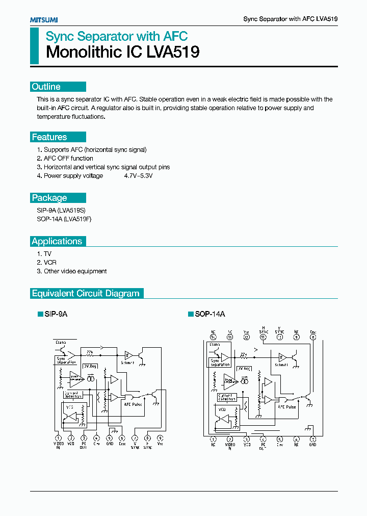 LVA519_702920.PDF Datasheet