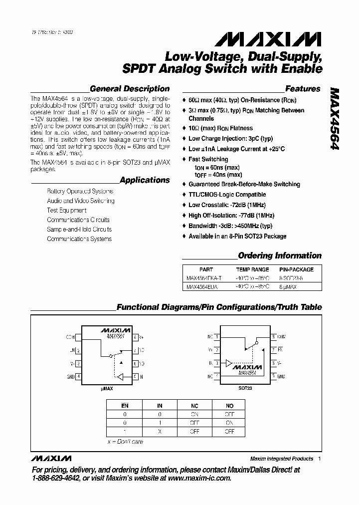MAX4564EUA_765644.PDF Datasheet