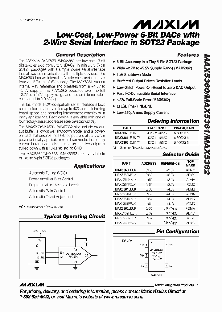 MAX5360_110410.PDF Datasheet