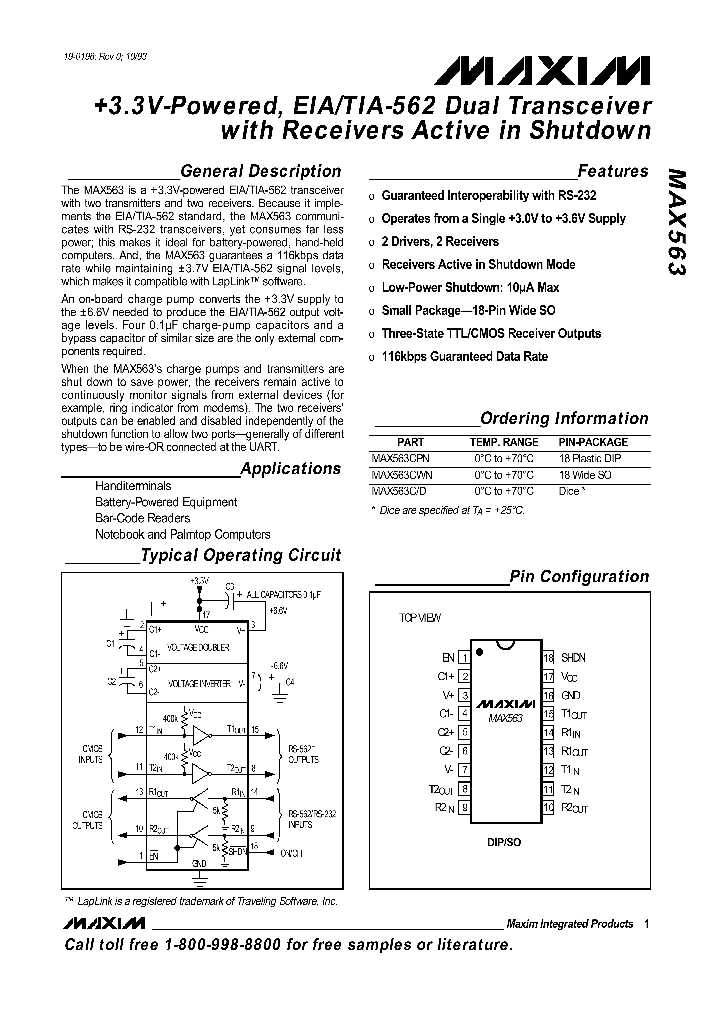 MAX563_155122.PDF Datasheet