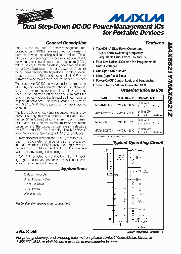 MAX8621YETG_587922.PDF Datasheet
