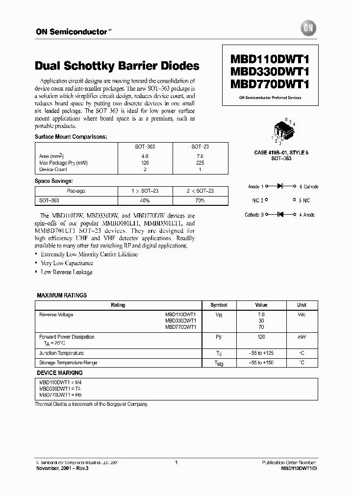 MBD770DWT1_646362.PDF Datasheet