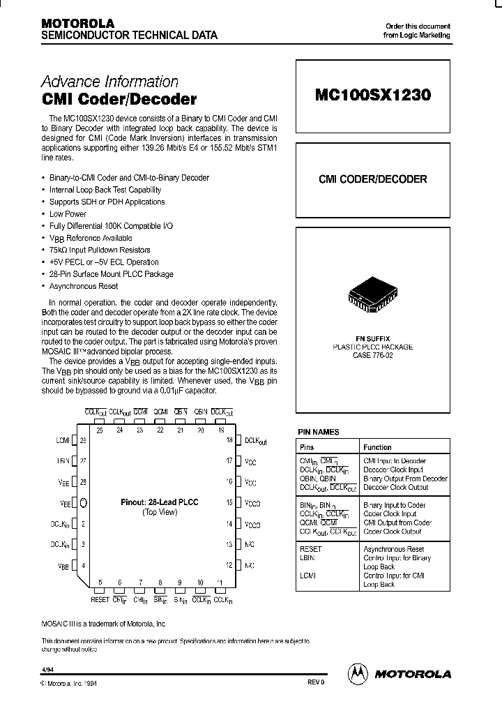 MC100SX1230FN_76814.PDF Datasheet