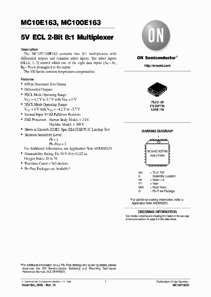 MC10E163FN_596433.PDF Datasheet