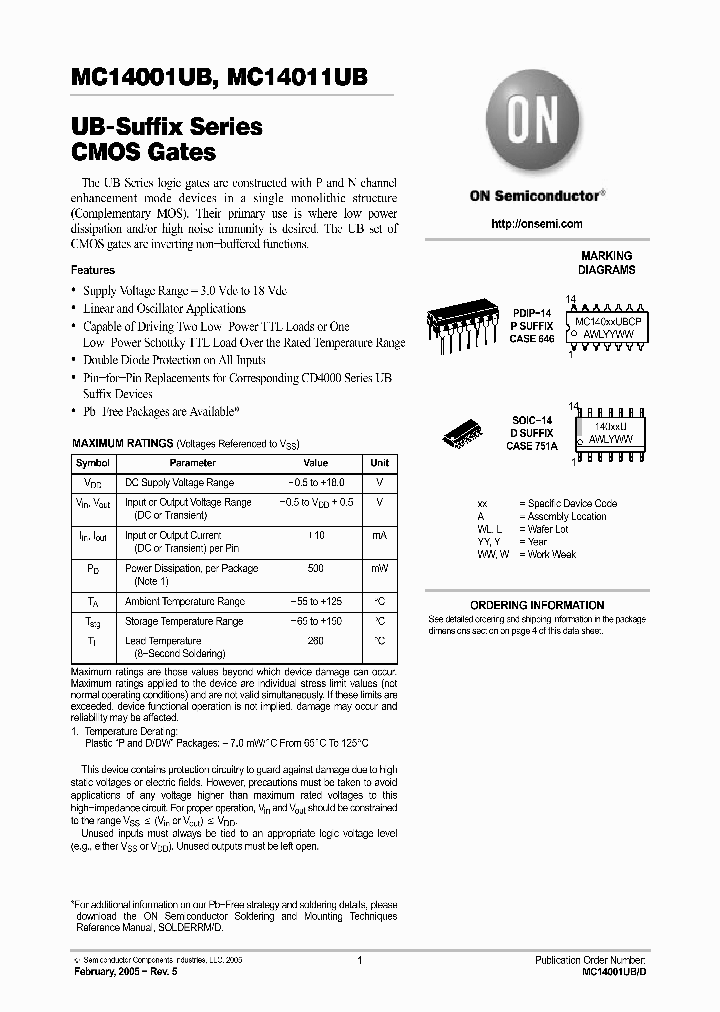 MC14001UBDG_559163.PDF Datasheet