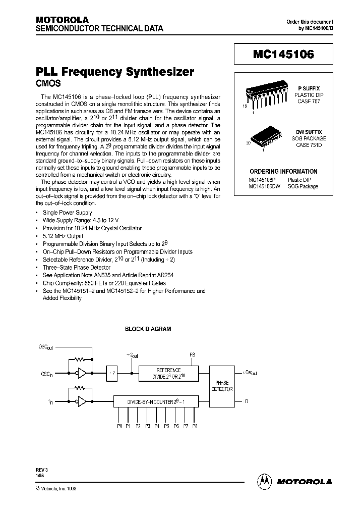 MC145106_249936.PDF Datasheet