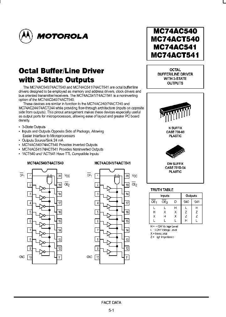 MC74ACT541_292763.PDF Datasheet