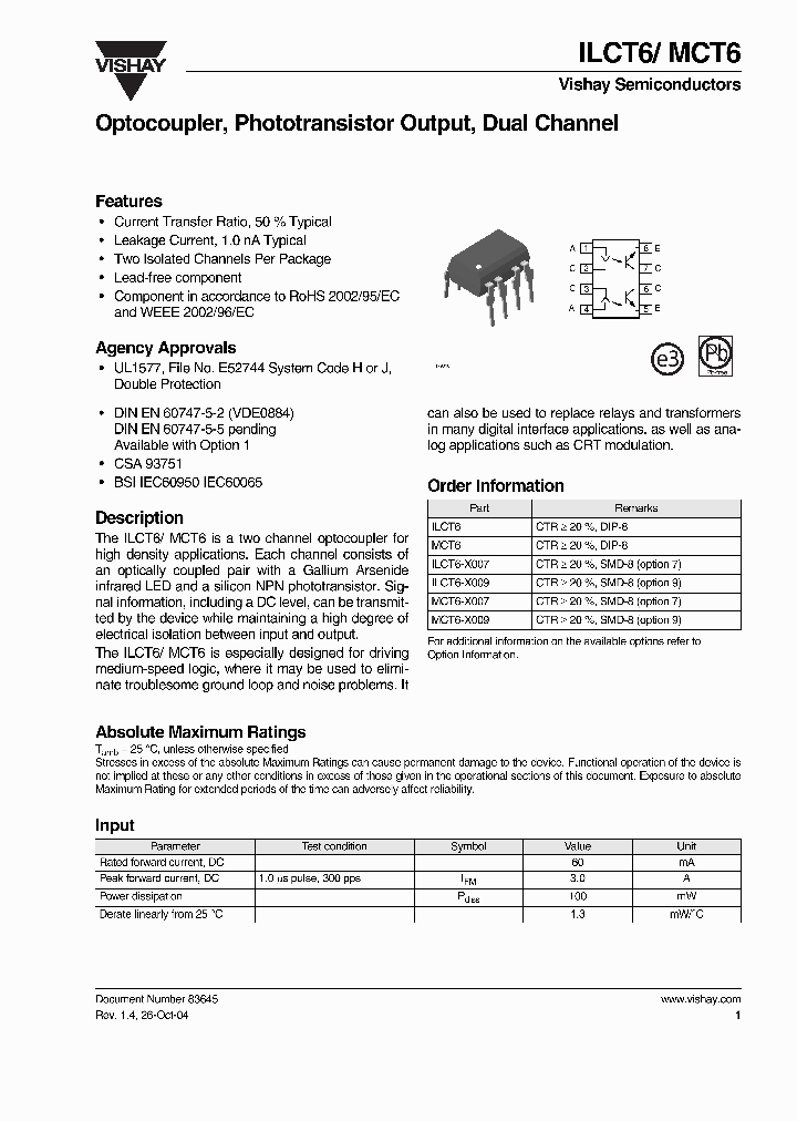 MCT6_600660.PDF Datasheet