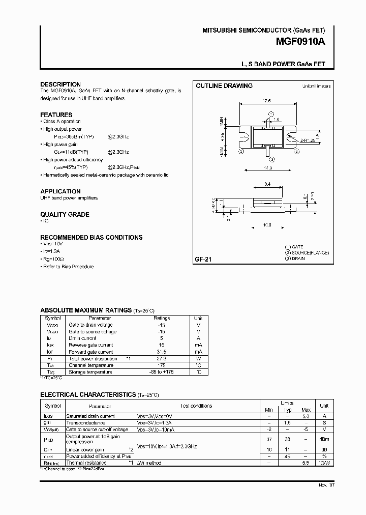 MGF0910A_631133.PDF Datasheet