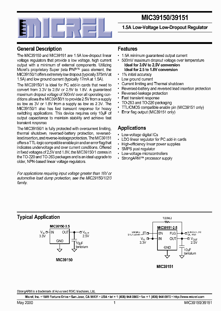 MIC39150_111264.PDF Datasheet