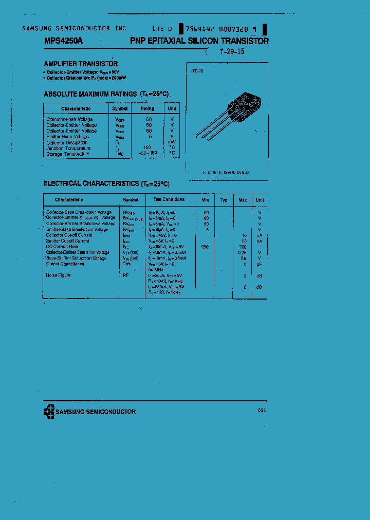 MPS4250A_584164.PDF Datasheet