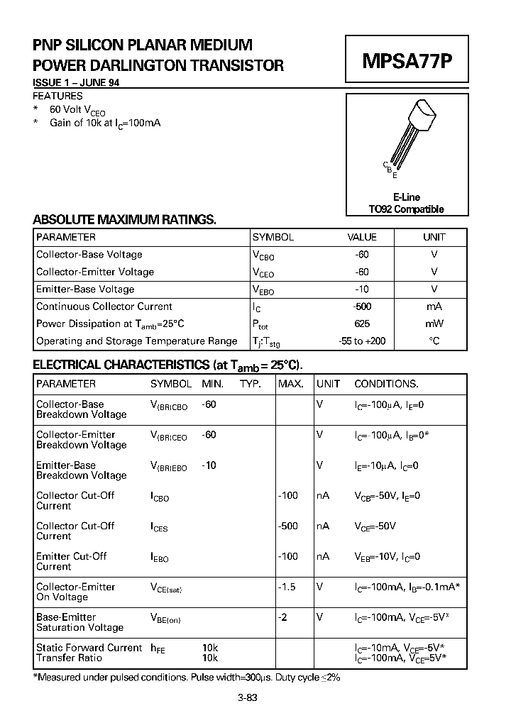 MPSA77P_754519.PDF Datasheet