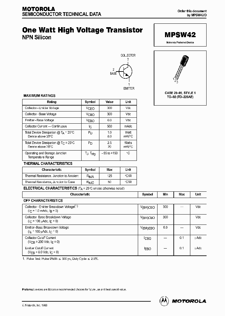MPSW42_76800.PDF Datasheet