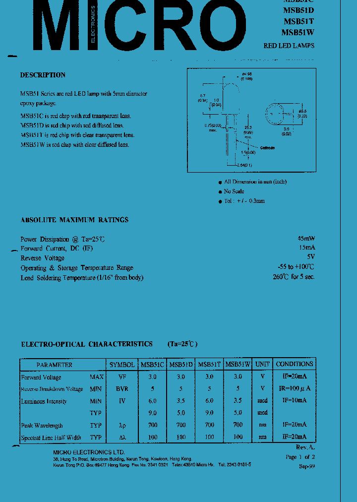MSB51_679638.PDF Datasheet