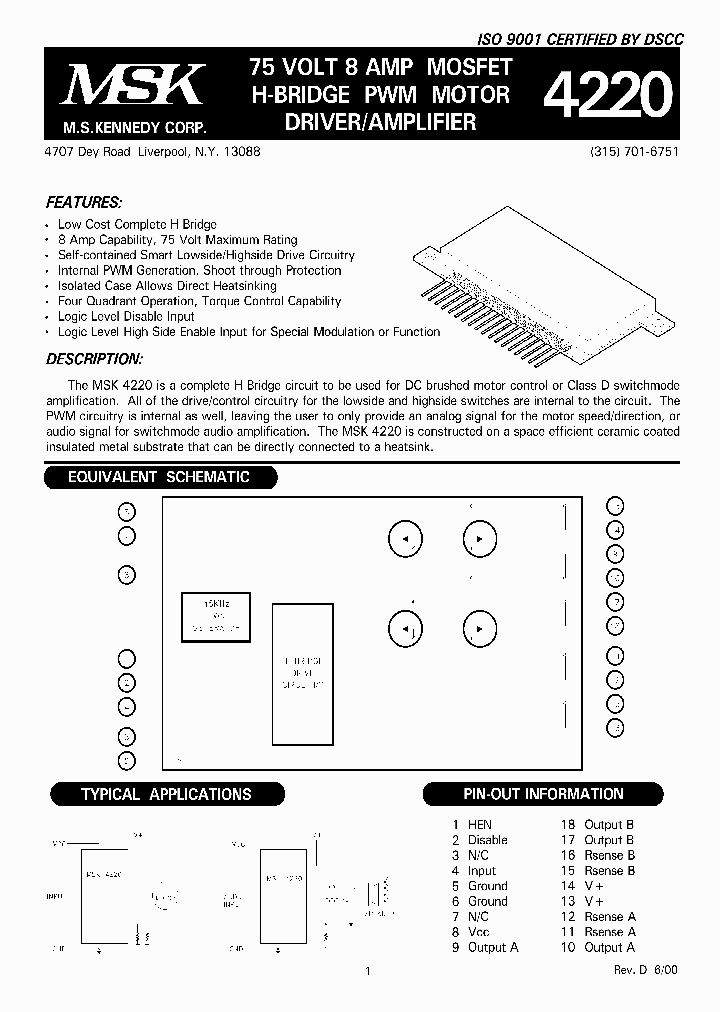 MSK4220_767934.PDF Datasheet