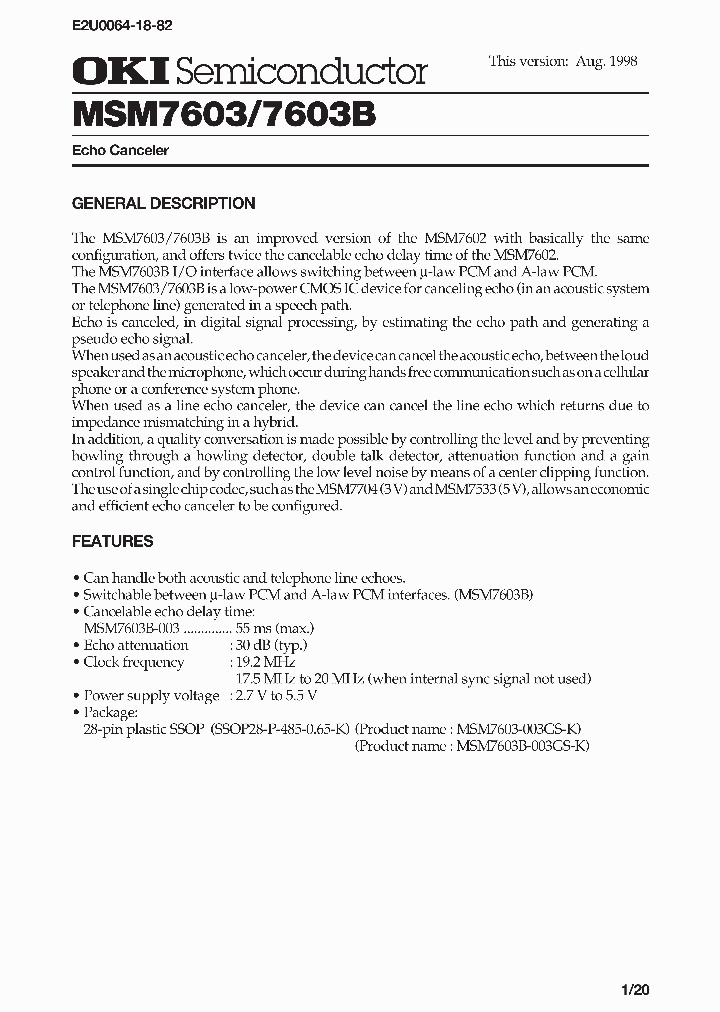 MSM7603B_587472.PDF Datasheet