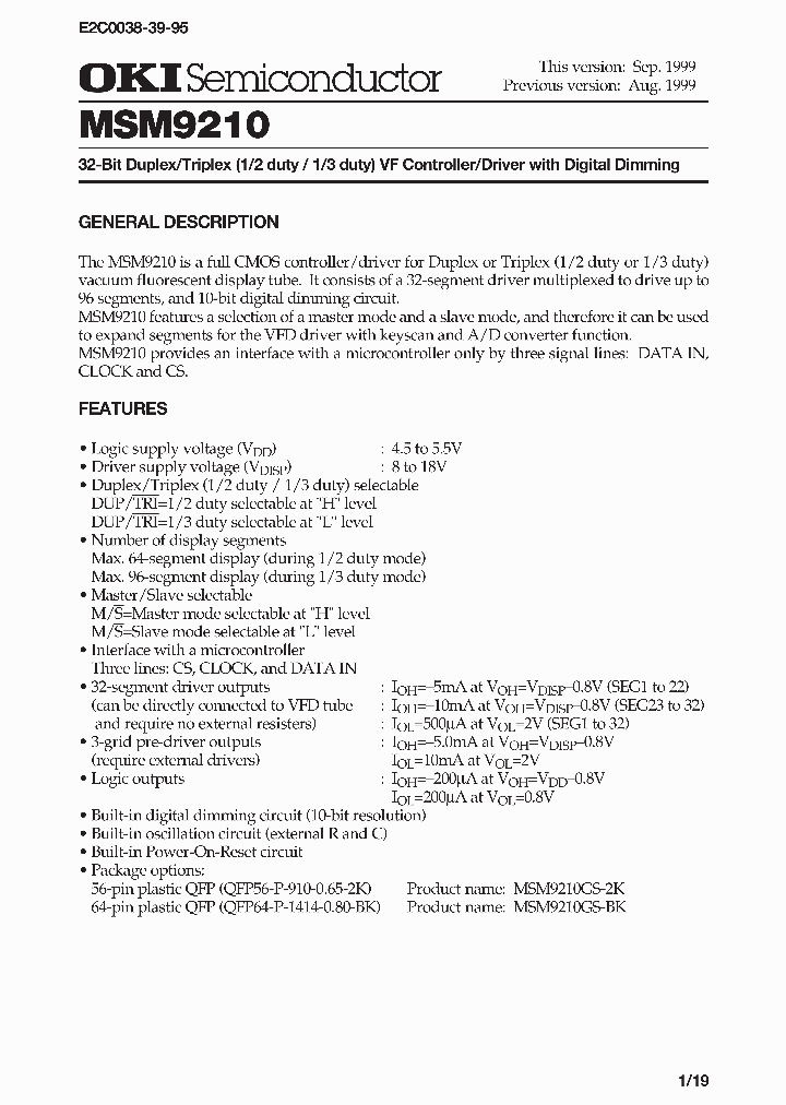 MSM9210_592874.PDF Datasheet