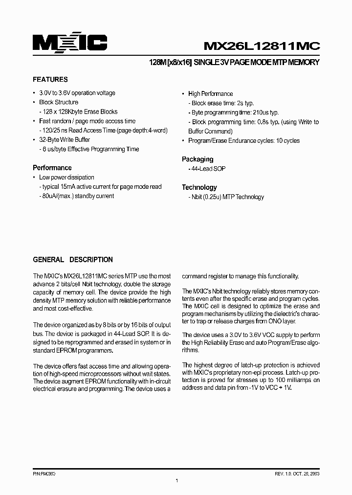 MX26L12811MC_618891.PDF Datasheet