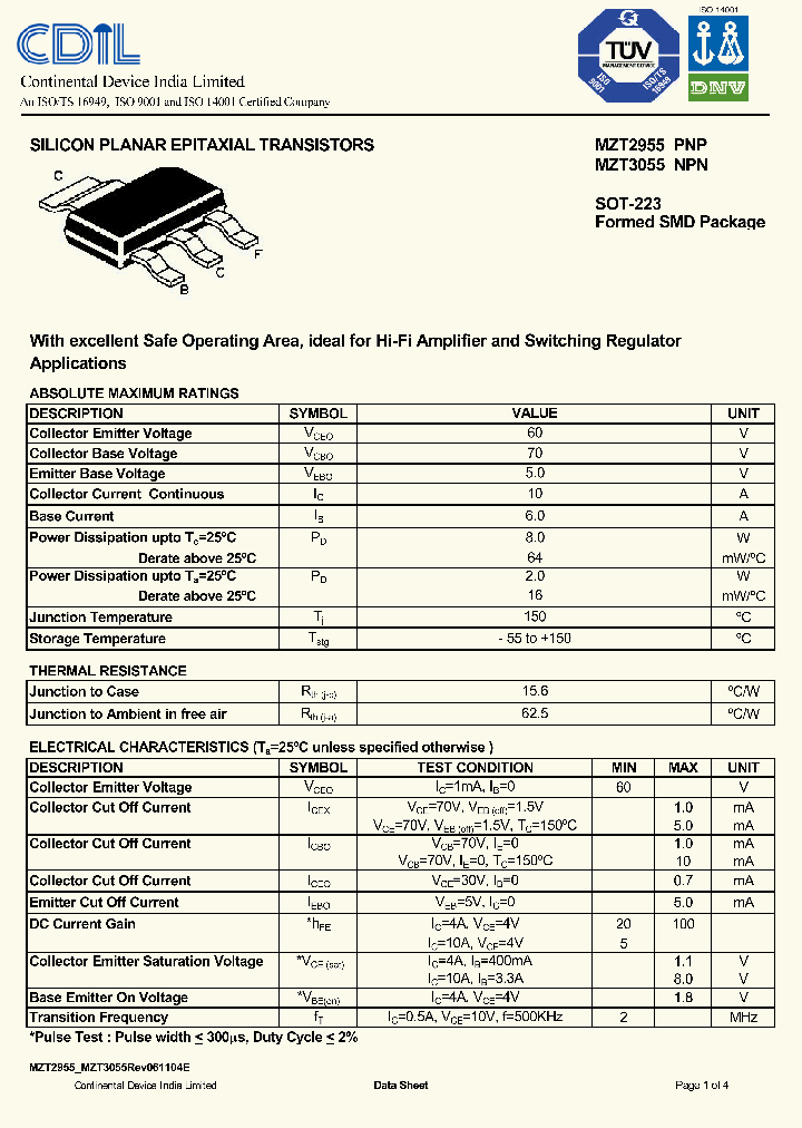 MZT3055_443397.PDF Datasheet