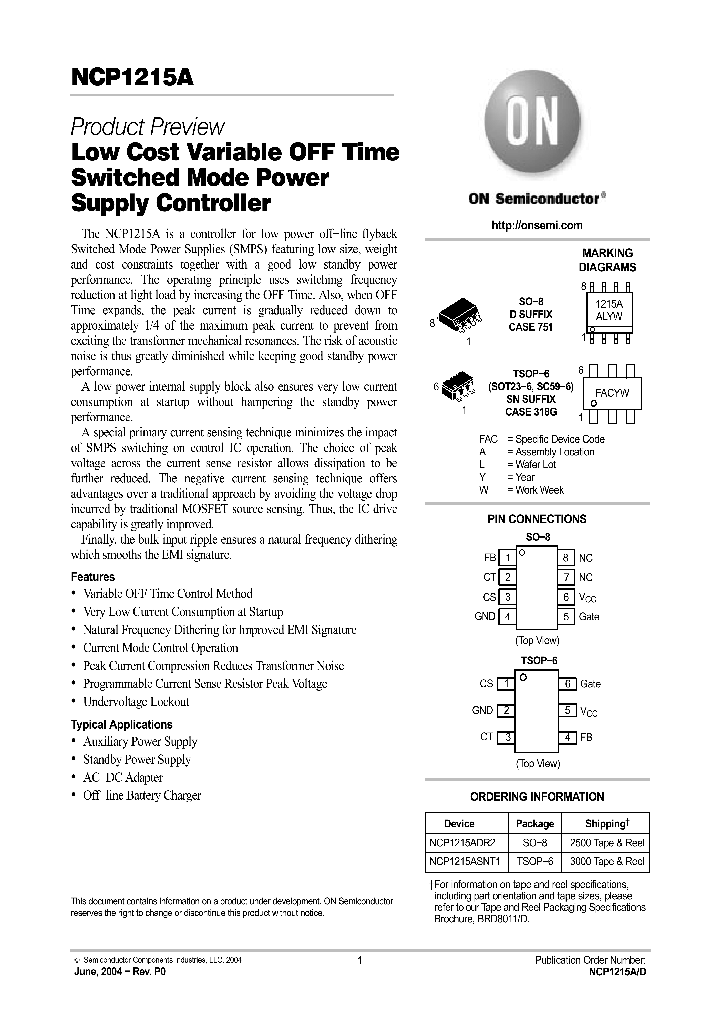 NCP1215A_707293.PDF Datasheet