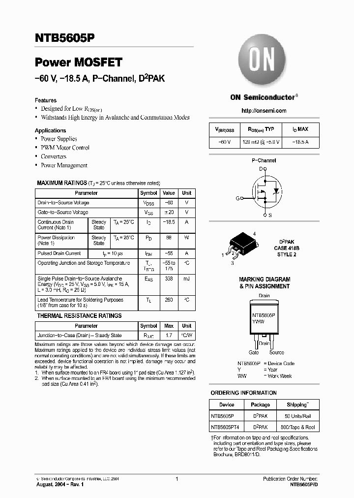 NTB5605PT4_755099.PDF Datasheet
