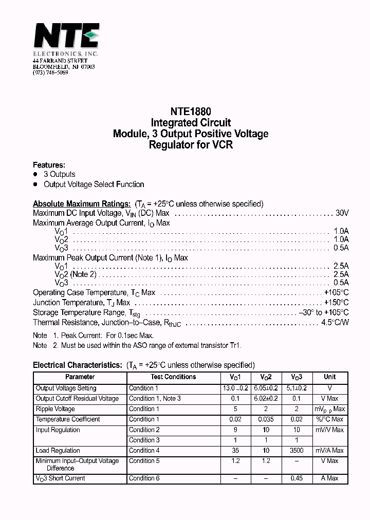 NTE1880_597514.PDF Datasheet