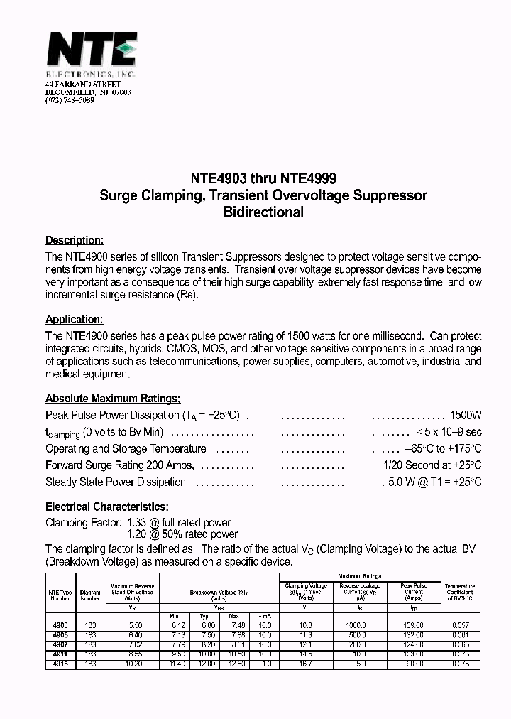 NTE4953_162664.PDF Datasheet