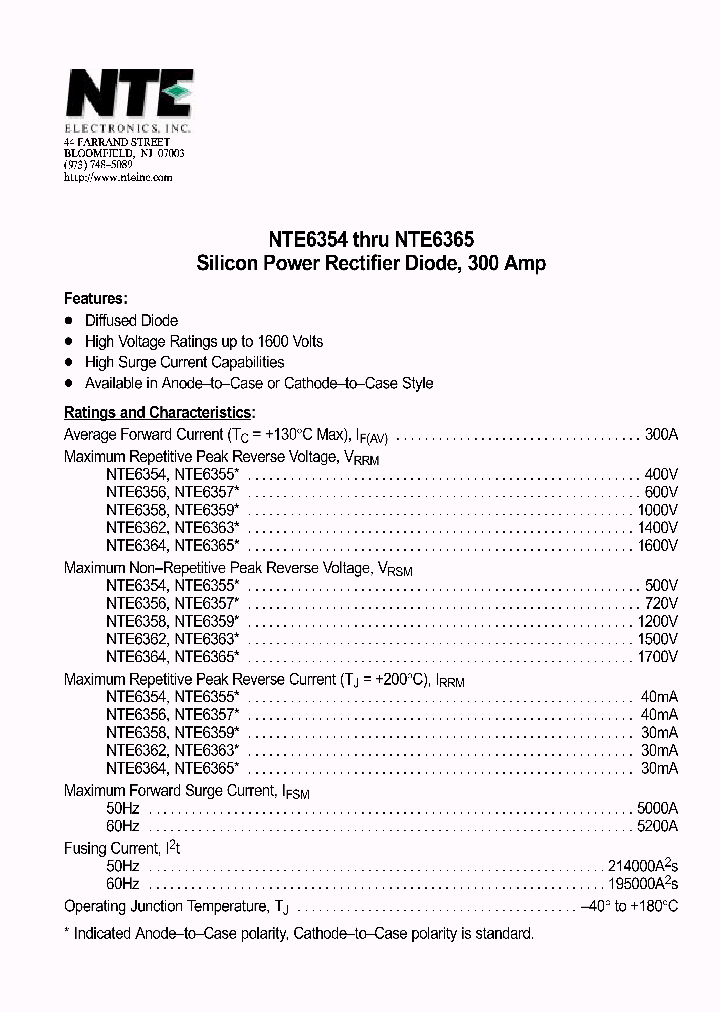 NTE6354_70044.PDF Datasheet