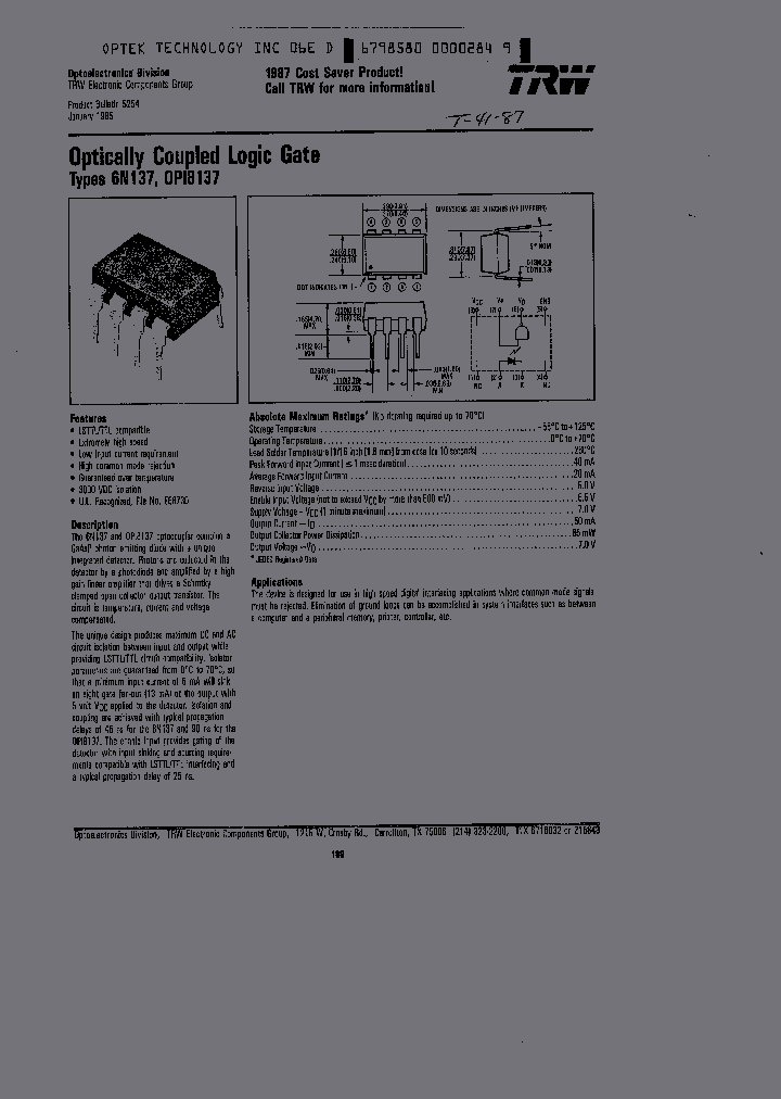 OPI8137_638893.PDF Datasheet
